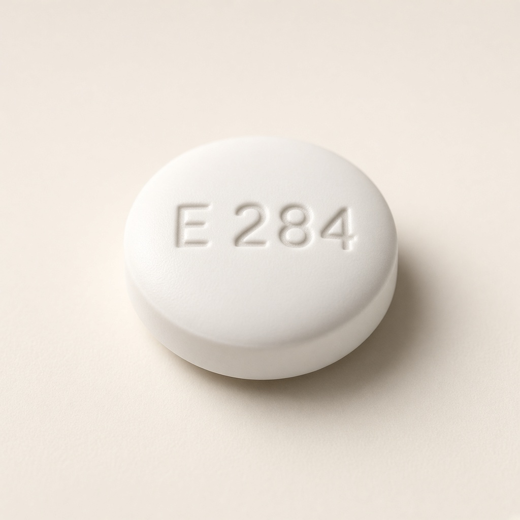 愛可穩：白圓錠，印 E 284